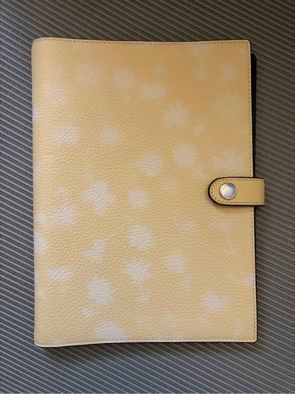 Coach Yellow Floral Leather Notebook Cover